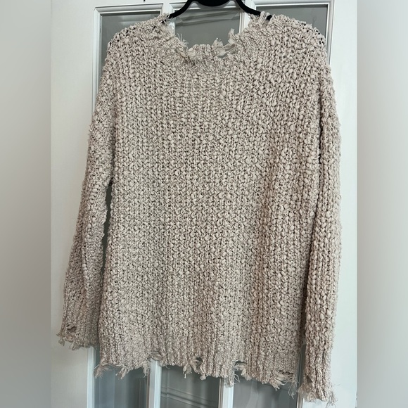 Distressed Beige Sweater! - Picture 7 of 8